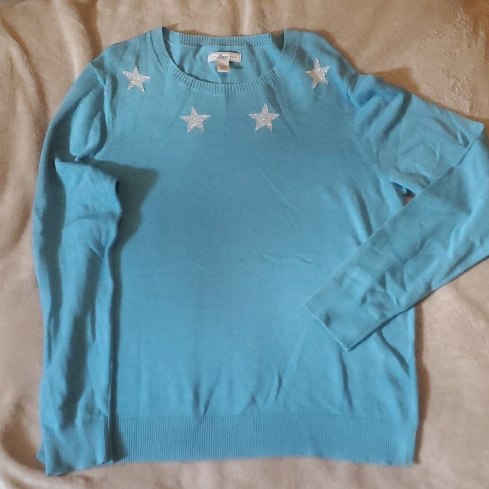Bass Light Blue Cotton Sweater